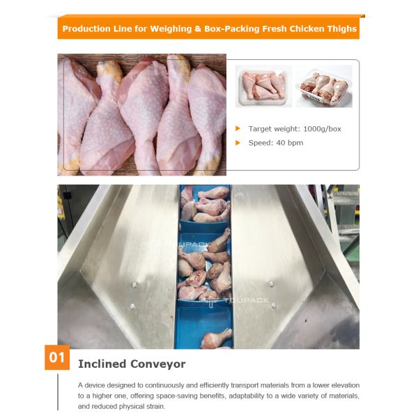 All-in-One Automated Tray Denesting & Filling Line with High-Precision Screw Multihead Weigher for Sticky Meat