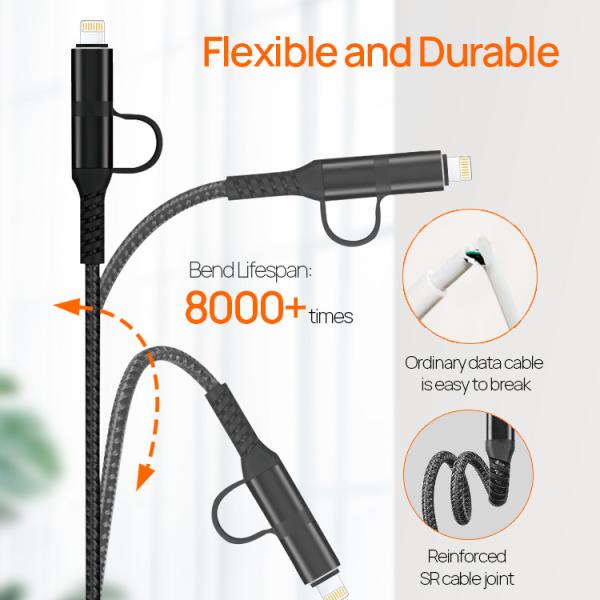 PD 18W Fast Charger Lightning Cable 2 In 1 USB Data Transmission