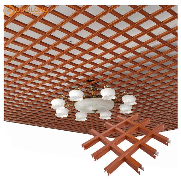 Indoor Triangle Aluminum Metal Ceiling Grid Fireproof For Supermarket Construction Materials