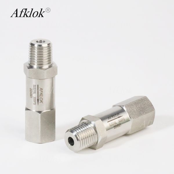 1/4 1/2 3/8 3/4 SS316 Высокое давление односторонний контрольный клапан вход мужской выходный женский для компрессора воздуха