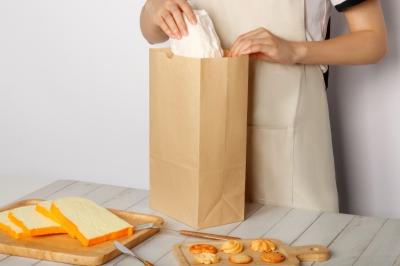 Custom Brown SOS Paper Bags Recyclable Without Handle Fast Food Paper Bags