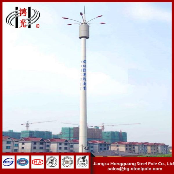 345MPA Yield Strength Telecommunication Tower with Hot Dip Galvanization