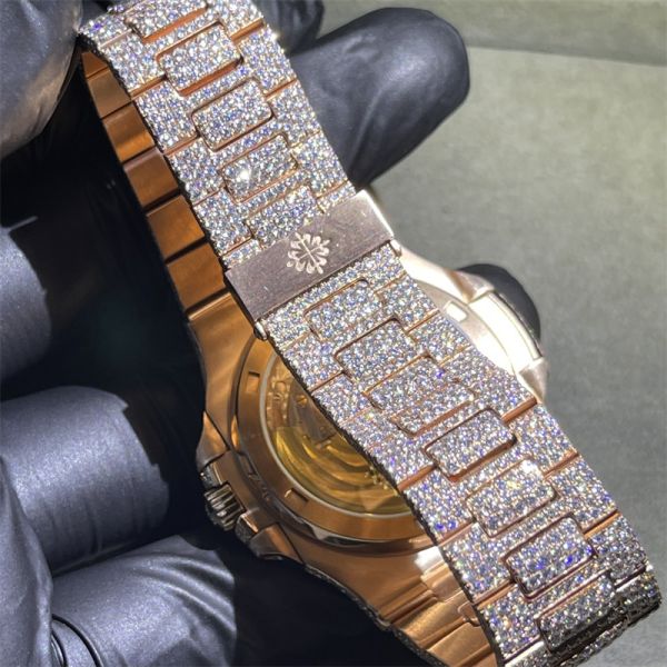 Busto do OEM Moissanite abaixo do relógio VVS feito a mão luxuoso Moissanite Diamond Watch