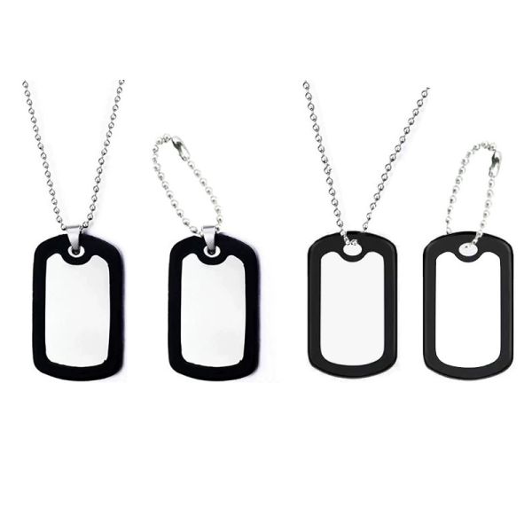 Personalized Blank Stainless Steel ID Metal Dog Tags Name Tag Sublimation Dog Tag Blanks