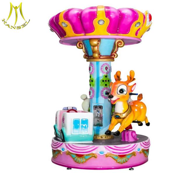 Hansel portable carnival rides fiber glass children carousel horse rides for sale