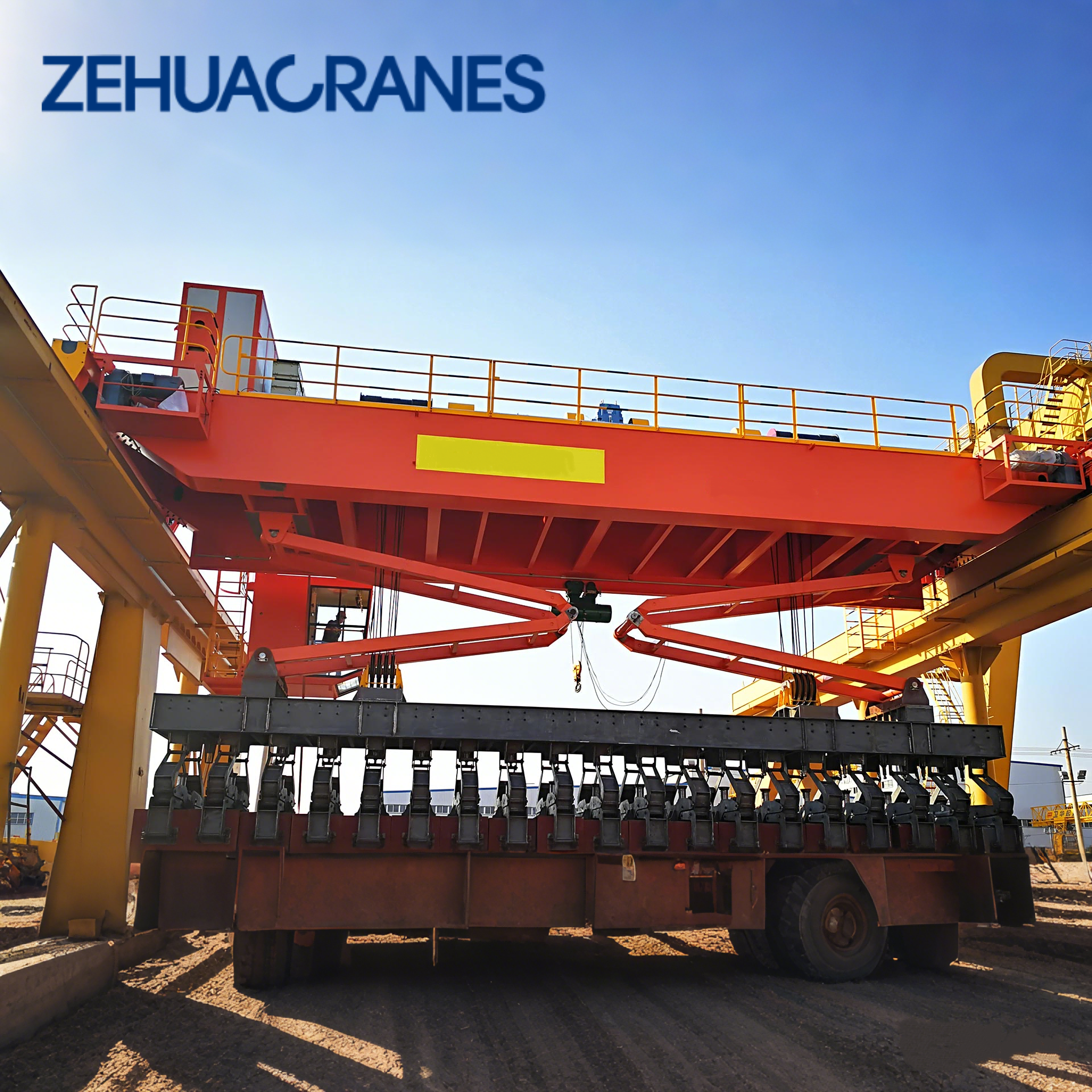Heavy Duty Carbon Block Double Girder Overhead Crane 5 Ton 25 Ton for Potroom Dust-Proof Design Auto Positioning 10 Ton Crane