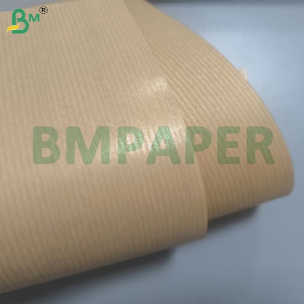 Pure Brown Ribbed Kraft Gift Wrapping Paper 50gsm 60gsm MG Paper