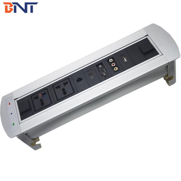 BNT Aluminum Alloy Wire Silver Color tabletop flip up outlet   With CRA Configuration  EK9522