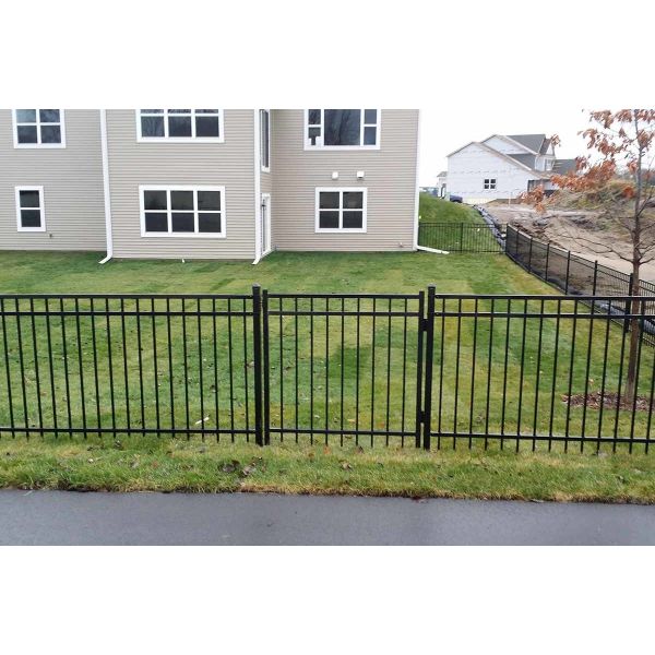 Durable Steel Bar Wrought Iron Fence 6ft High Prefabricated Ornamental