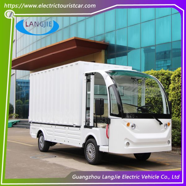 2 sièges chariot de marchandises 72V 7.5KW AC moteur électrique chariots de bagages Boîte de chargement pour le parc d'usine