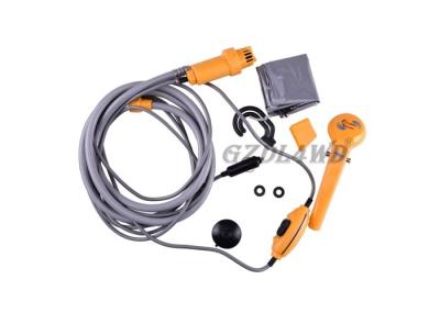 Chuveiro portátil de acampamento exterior 1,5 do curso - 2L/plástico mínimo do ABS com a tomada do carro 12V