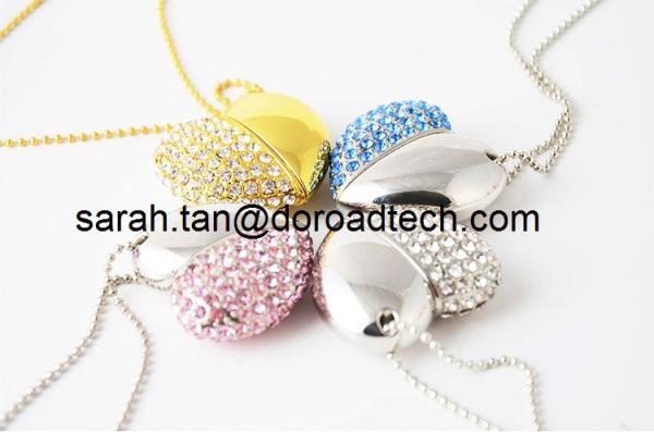 Heart Jewelry USB Flash Drive with Necklace