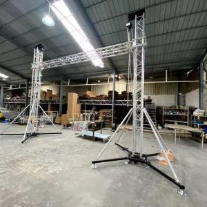 Black Silver Aluminum Lighting Truss Customized Foldable Portable Square
