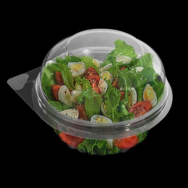 Customized Plastic Berry Containers 10oz With Dome Lid For Vegetable Salad