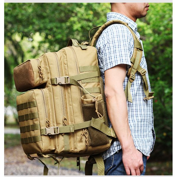 Large Survival Tactical Bag Backpack for Daily Life and Interior Compartment Function