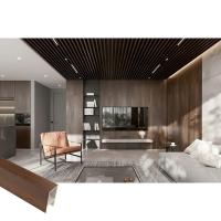 Longévité matérielle en bois 25x50mm de panneaux de plafond du restaurant ISO9001