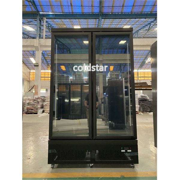 Commercial Upright Glass Door Refrigerated Showcase Supermarket Multi Deck Beverage Cooler