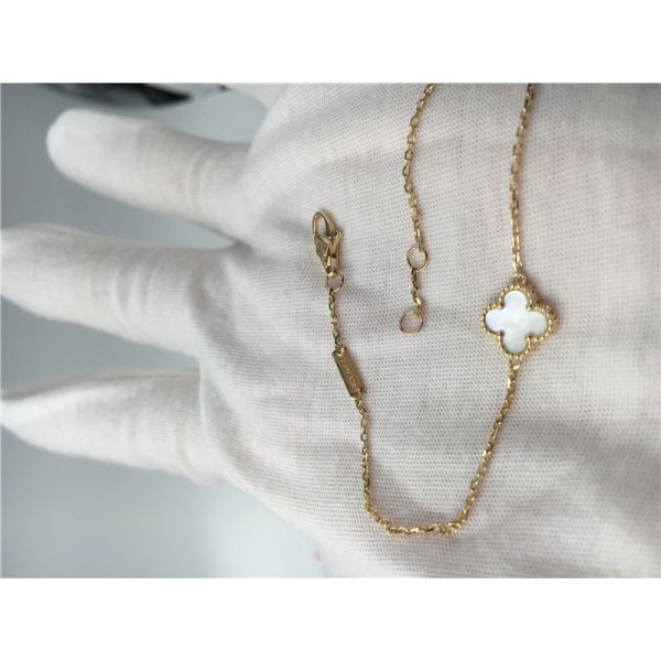 Van Cleef Arpels Sweet Alhambra bracelet 18k yellow gold with white mother-of-pearl