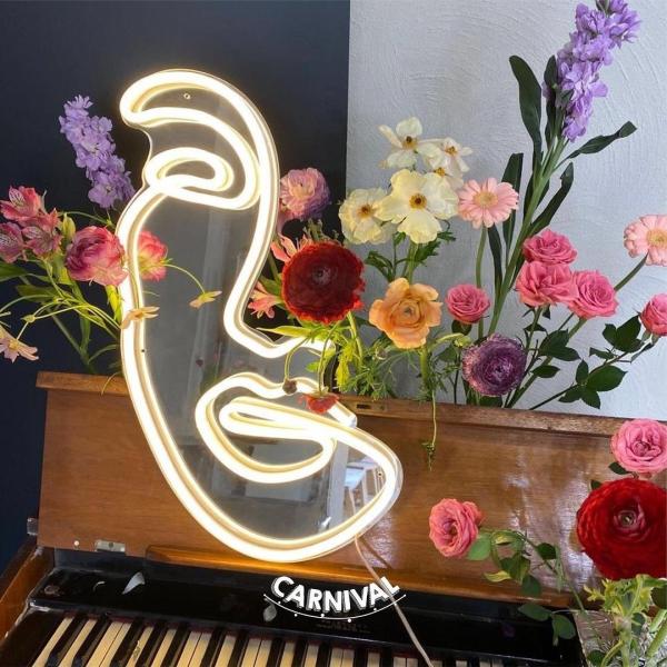 2- Design Custom Made Flexible Strip Lamp Lighting Tattoo Name Gaming Logo Studio LED Neon Sign