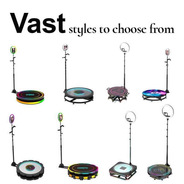 115CM 100CM Glass 360 Photo Booth Machine For Video Commercial Wedding