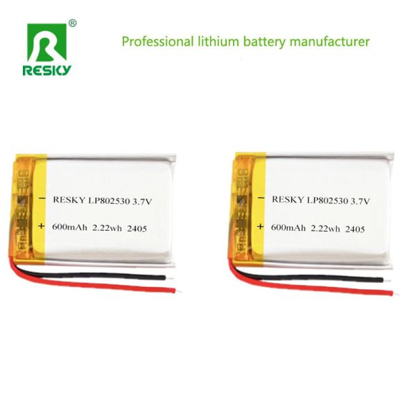 China Li-ion Battery Cell 3.7V 600mAh 802530 2.22wh Power Lithium Ion Polymer Battery Pack