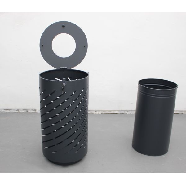 Лазерная резка наружной нержавеющей стали пепельницы с 73L оцинкованной стальной подкладкой