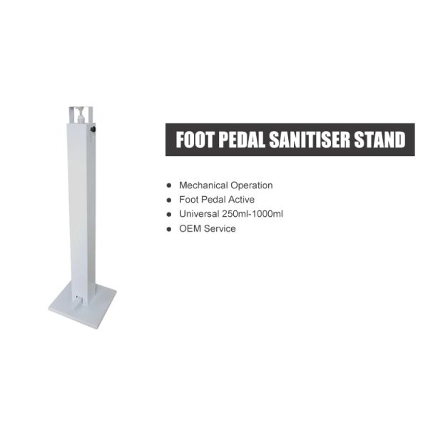 Активированная педалью станция обеззараживанием Sanitiser руки положения пола металла