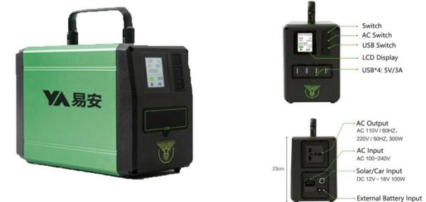 220V 50Hz Outdoor Solar Power Station 500Wh Solar Generator With Lithium Iron Phosphate Battery