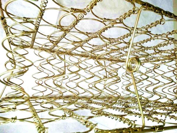 High Strength Gold Plated Wire Mesh Sofa Seat Springs , Rust Proof Spring Seat Bag Unit