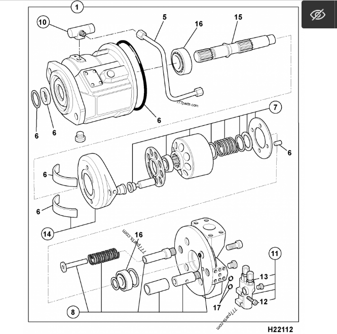 JCB 8052 8056 8060 Hydraulic Pump 20/602200 20/925263 For Mini Excavator Parts