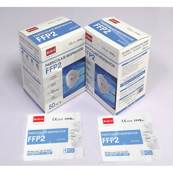 Маска респиратора BU-E960 5Ply FFP2 NR частичная для людей и женщин, соотвествует PPE