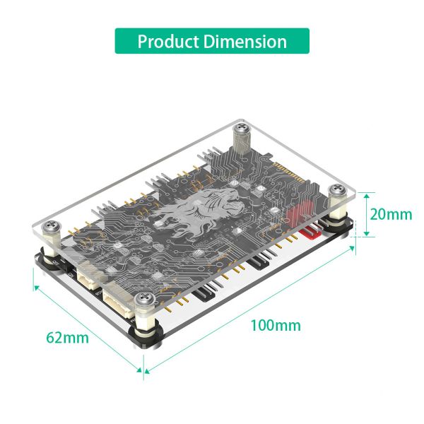12 Ports 3Pin DC 5V ARGB and 12V 4Pin PWM Fan Hub Breakout Board With Extension Cable  5V ARGB and 12V PWM DC Fan Hub with Acrylic Case and Magnetic Standoff for ASUS/MSI 5V 3Pin LED Controller