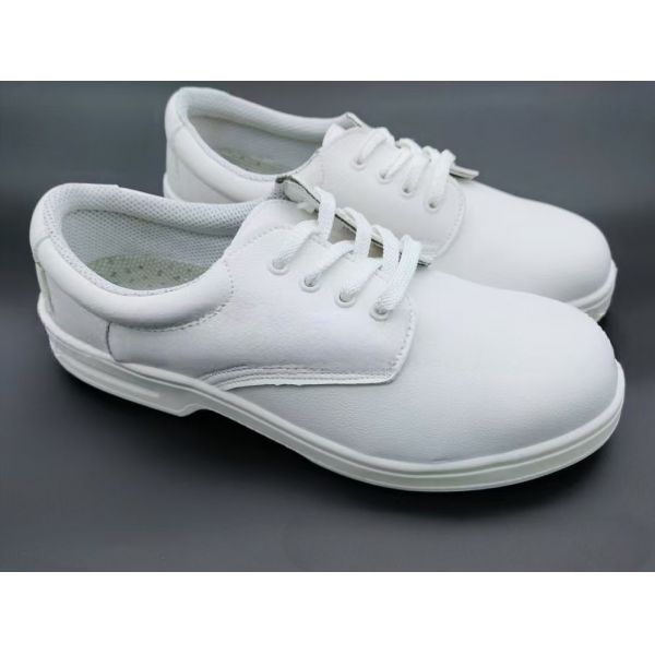 White Leather Nursing Shoes Durable Polyurethane Sole Shoes For Men And Women