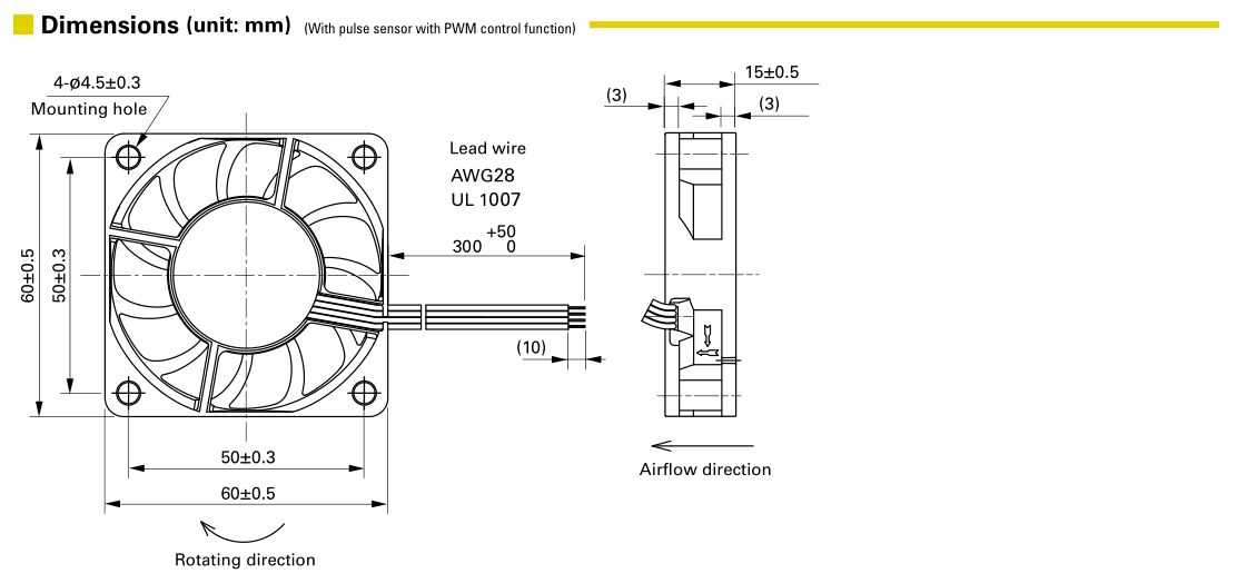 ДК едет на автомобиле охлаждающий вентилятор тахометр ПВМ 9ГА0612П7Г01 низкой мощности 12ВДК 60 кс 15мм