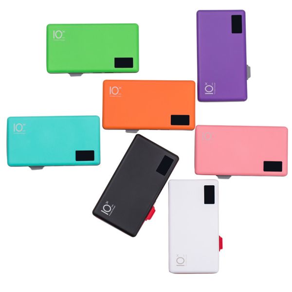 DC5.0V 2.4A Out Put 10000MAH Power Bank ABS+rubber oil smart power bank For Xmas Gift Portable