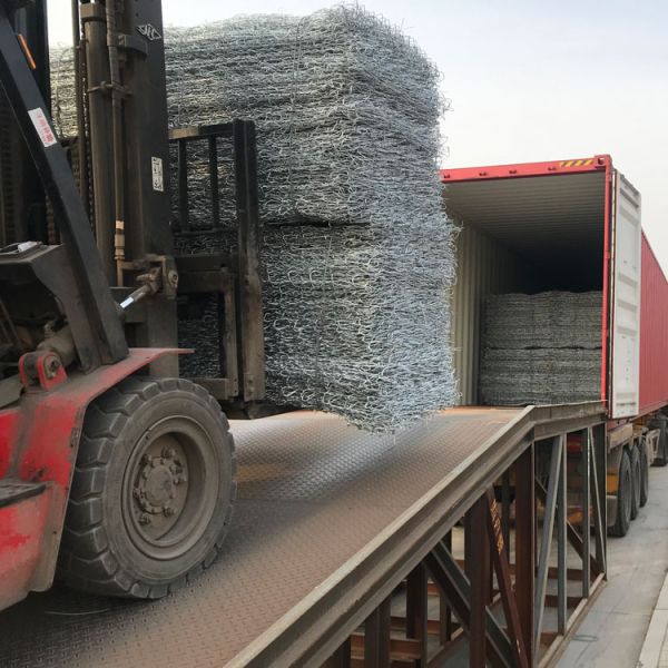Pvc отверстия 2.7mm шестиугольный покрыл корзины 4x1x1 m Gabion