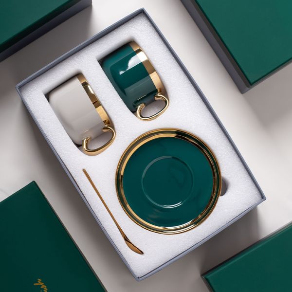 Классический фарфоровый стакан и тарелка набор кофе чайная чашка с тарелкой День отца подарки идеи