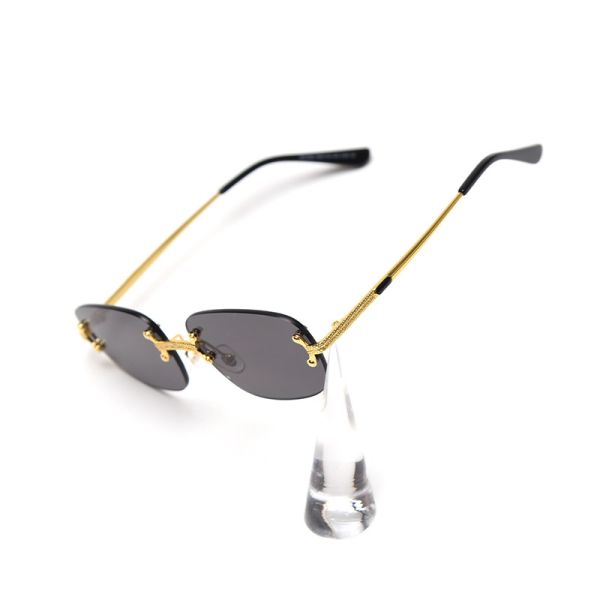 Metal Square Frameless Sunglasses UV400 Punk Personality Street Photography