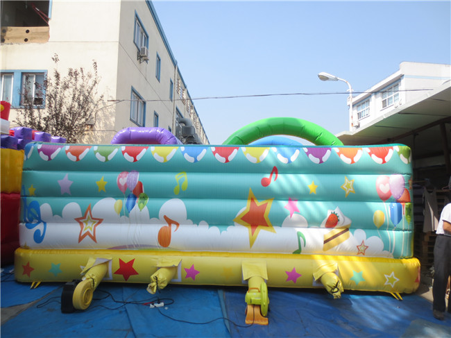 Custom Tropical Inflatable Bounce House Slide Combo Palm Tree Theme Kids Party Castle Outdoor Rental Playground Entertainment Structure