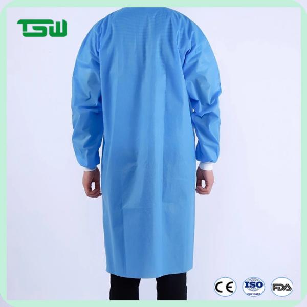 Chemical Lab Use 45gsm Nonwoven Disposable Coats