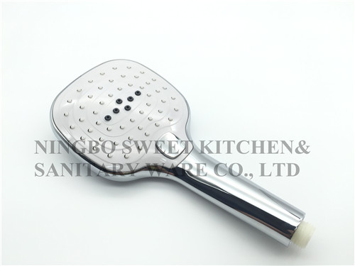 hot sale ABS material chrome plating switch-on shower head hand shower rain shower sanitary ware accessories