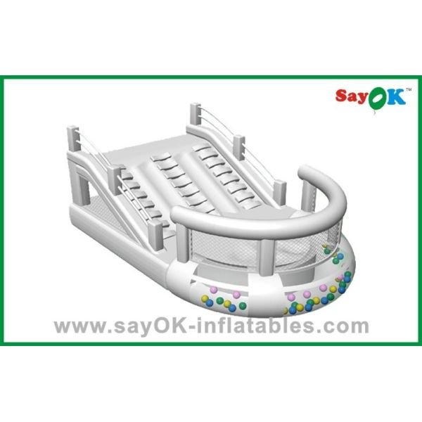 ポリ塩化ビニールの防水シートの子供の膨脹可能な膨脹可能な警備員のスライド水公園はスライドを乾燥します