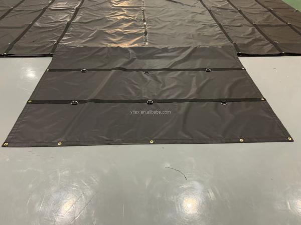 Customized PVC Tarpaulin Fabric 16x27 4x8ft Lumber Tarps For Flatbed Truck