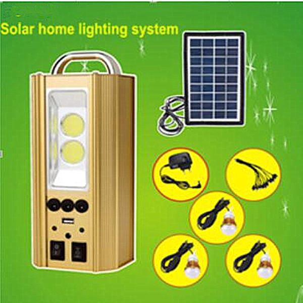 Solar Led Light with Battery & Multi-function USB Connectors for Emergency Lighting