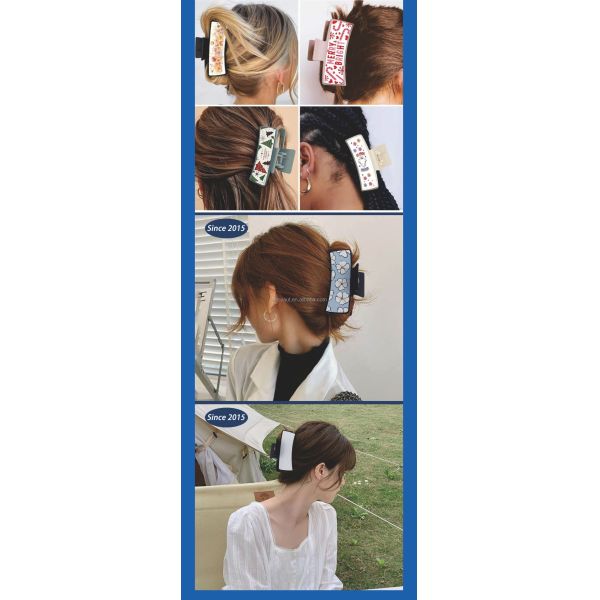 Wholesale Sublimation Hair Clips for Girls Heat Press Plastic Hair Clips Custom Claw Clip in Hair Girls Accessories Women Gifts