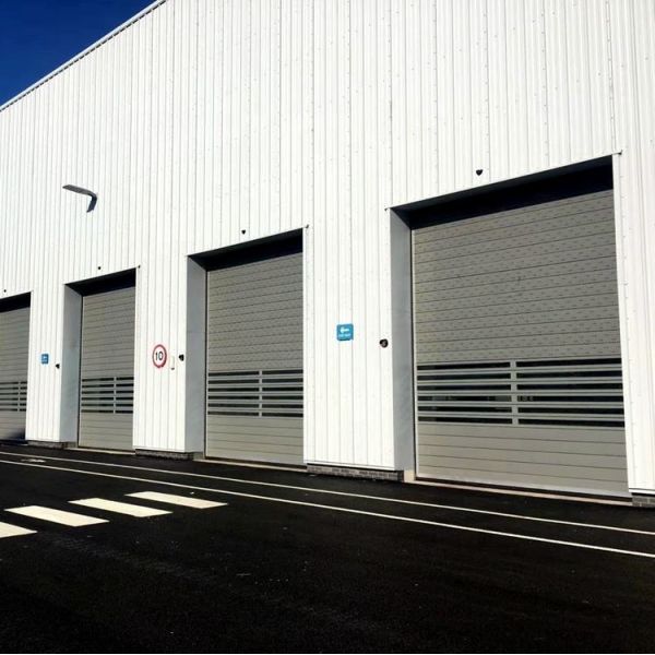 Custom Insulated Roll Up Door , Exterior Aluminum Rapid Spiral Garage Door For Printing Factories