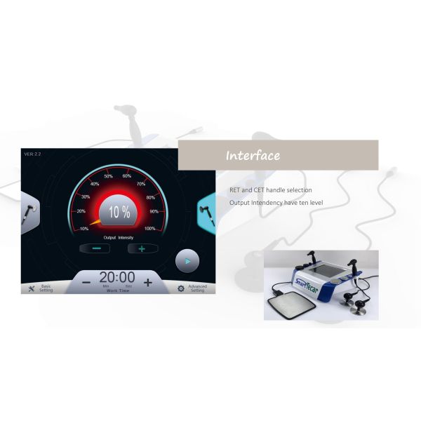 RET CET treatment of muscle recoveryfat burning and fat reductionhigh quality tecar machine shockwave therapy equipment