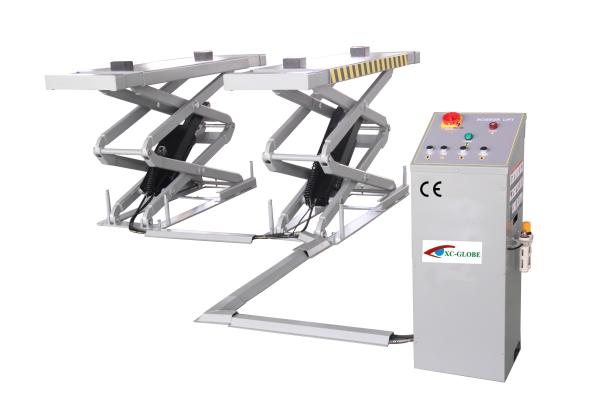 In Floor Scissor Car Lifts 3200kg/1800mm Tubular Arm Design Scissor Car Lift In Ground Installation