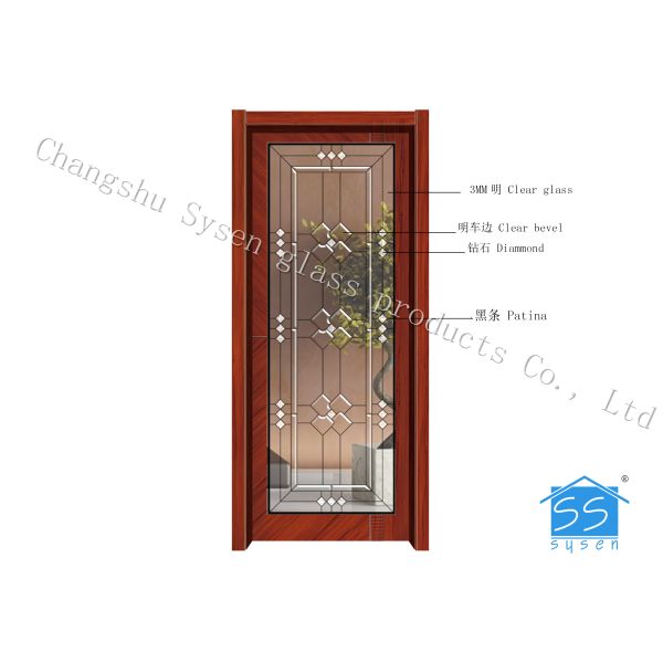 Entry Door Decorative Panel Glass 22