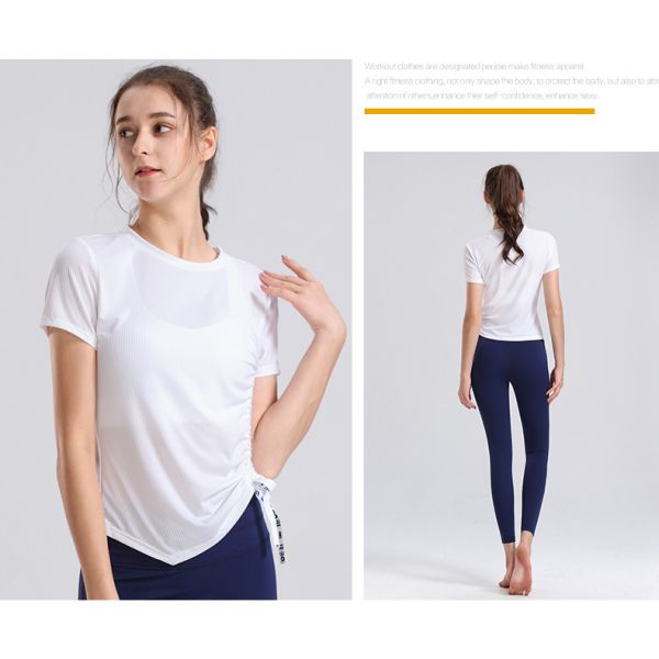 durable summer Richee Black Crew Neck T Shirt Women'S Athletic Clothing